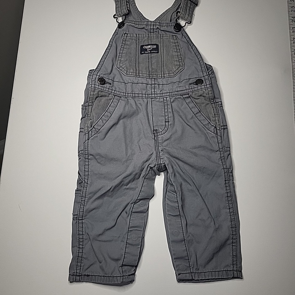 OSHKOSH BGosh Vestbak‎ Gray Overalls Corduroy Detail Size 12M